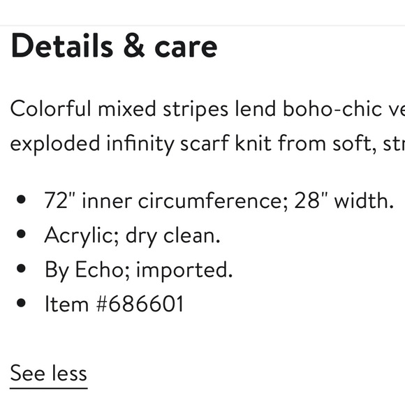 Multicolor Knit Infinity Scarf - Picture 3 of 5